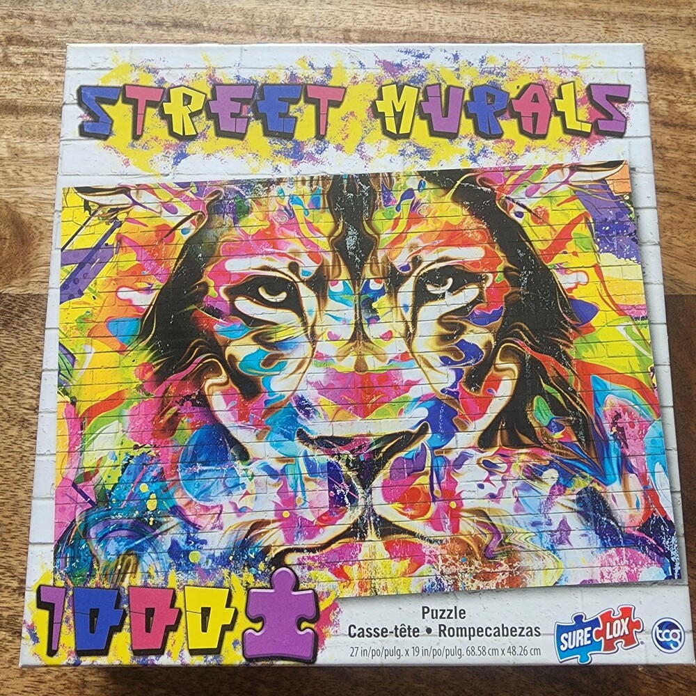 Sure-Lox Street Murals Lion Head 1000 Piece Jigsaw Puzzle Multi-Color 2021